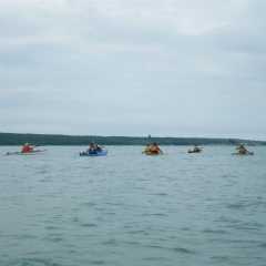Kayak group crossing