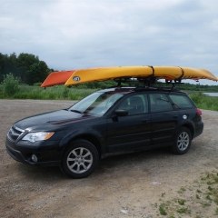 Subaru with kayaks
