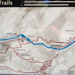 Vernal & Nevada Falls Map