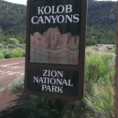 Kolob Canyons Sign
